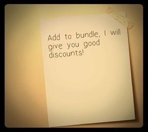 Feel free to add items to bundle!
